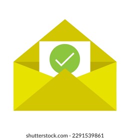 Email message sent successfully.  Open mail Envelope with incoming message.  New incoming messages with notification. unopened unread Message notification alert reminder. Unread email notification. 