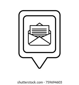 email message social media square pointer web