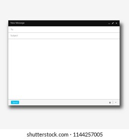 Email Message Template Mail Form Send Message Frame Vector