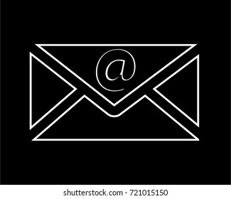 email message thin line icon