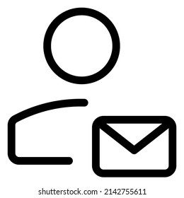 email message of a user received online