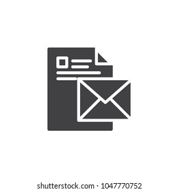 Email message vector icon. filled flat sign for mobile concept and web design. Letter message simple solid icon. Symbol, logo illustration. Pixel perfect vector graphics