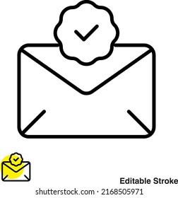 Icono de línea del vector de mensajes de correo electrónico