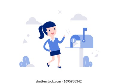 Email and messaging, Email concept illustration.