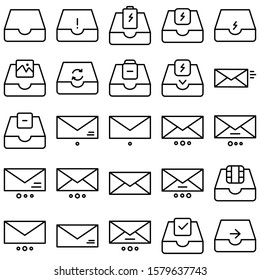 
Email and Messaging Isolated Vector icons every single icon can easily modify or edit
