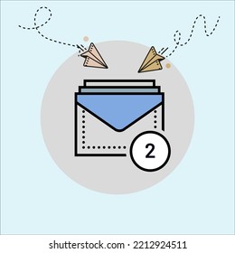 Email and messaging Received vector illustration. 