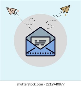 Email and messaging sent vector illustration flat design. 