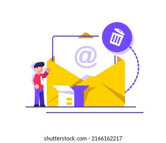 Email and messaging,Email marketing campaign,flat design icon vector illustration