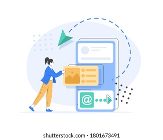 Email and messaging,Email marketing campaign,Working process, New email message
