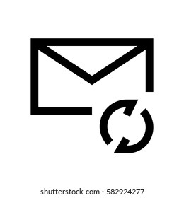 Email mini line, icon, background and graphic. The icon is black and white, linear  flat, vector, pixel perfect, minimal, suitable for web and print. 