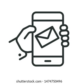 email - minimal line web icon. simple vector illustration. concept for infographic, website or app.