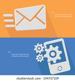 Email and Mobile concept,vector
