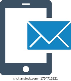 Email mobile icon (vector illustration)