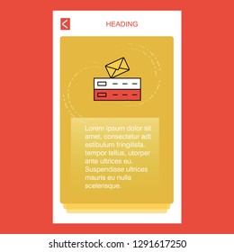 Email  mobile vertical banner design design. Vector