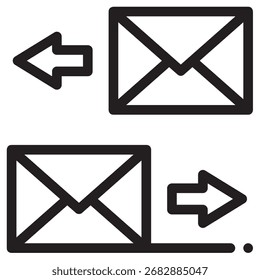 Email Icono de Vector moderno: Plantilla de símbolos de ilustración mínima para el diseño de interfaz de usuario de App móvil de Web
