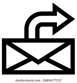 Ícone de Vetor Moderno de Email - Modelo de Símbolo de Ilustração Mínima para Design de Interface do Usuário do Aplicativo Web Mobile