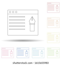 Email in multi color style icon. Simple thin line, outline vector of programming icons for ui and ux, website or mobile application