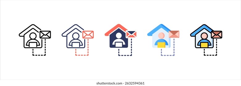Email Multi Style Icon Set