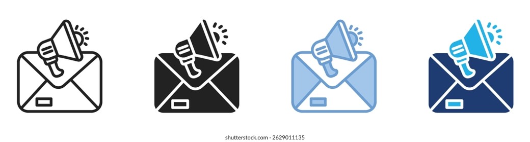 Email multi style. Simple illustration icon set.