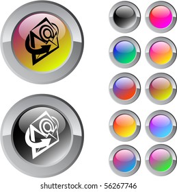 E-mail multicolor glossy round web buttons.