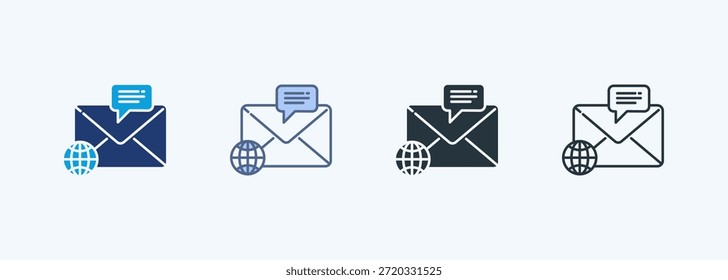 E-Mail-Sammlung mit Symbolen mehrerer Stile