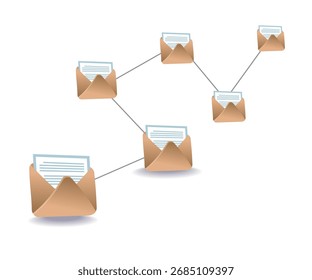 símbolo de rede de e-mail representando comunicação digital e conectividade on-line