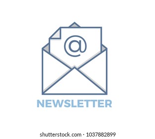 Email Newsletter Icon Envelope Vector Design Stock Vector (Royalty Free ...