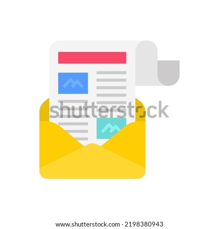 Email Newsletter icon in vector. Logotype