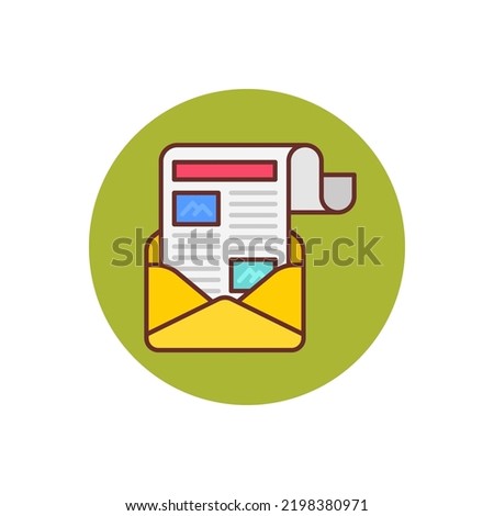 Email Newsletter icon in vector. Logotype