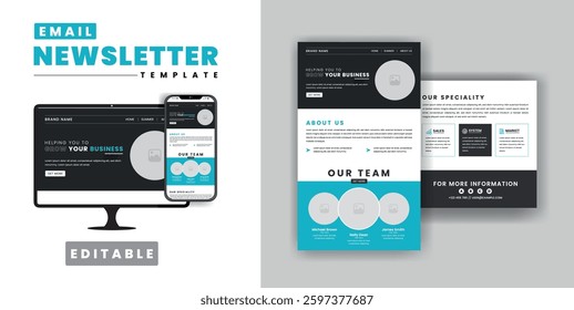 Email Newsletter Template Design for Business.