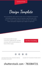 Email Newsletter Vector Design Template