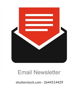 Email Newsletter vector icon concept design