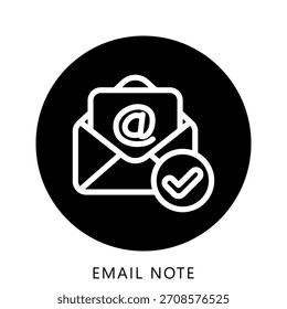 Email Nota Icono de color redondeado Mini Icono de ilustración. Uso Para El Concepto Moderno, Impresión, Ui, Ux Kit, Web Y Desarrollo De App. Vector Relacionado Con La Oficina, La Educación, El Examen Y Más