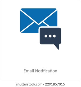 Email Notification and alert icon concept
