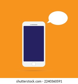 Email notification concept. New email on the smartphone screen. Vector illustration in flat style.