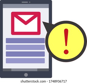 E-Mail-Benachrichtigung Flat Design for Business. Vektorsymbol