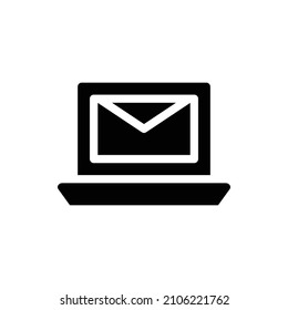 Email Notification Glyph Icon. Email Notification Icon