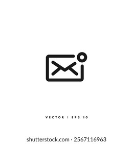 Email Notification Icon. Editable Stroke