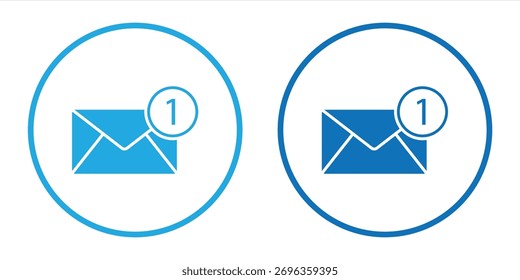 E-Mail-Benachrichtigungssymbol. Umschlagsymbol für Websites. Computer- und mobile Anwendungen, Vektorgrafik