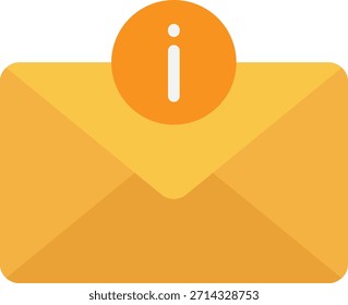 Icono de notificación de correo electrónico con símbolo de información