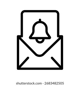 Ícone de notificação por e-mail Alerta de mensagem, Novo lembrete de e-mail e Símbolo de notificação de caixa de entrada
