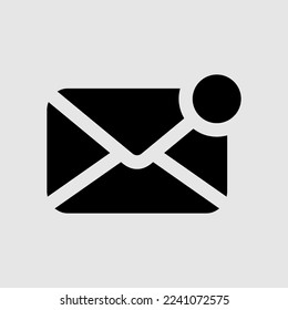 Email notification icon in solid style, use for website mobile app presentation