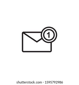 Email notification icon symbol vector illustration