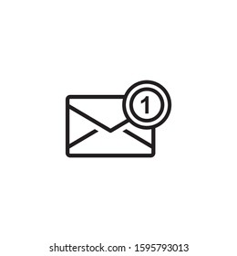 Email notification icon symbol vector illustration