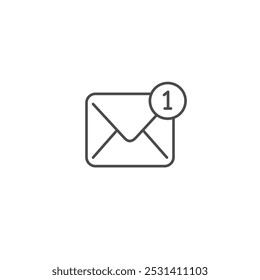 Símbolo de notificación por correo electrónico Ilustración vectorial
