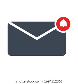 Email notification icon, vector graphics