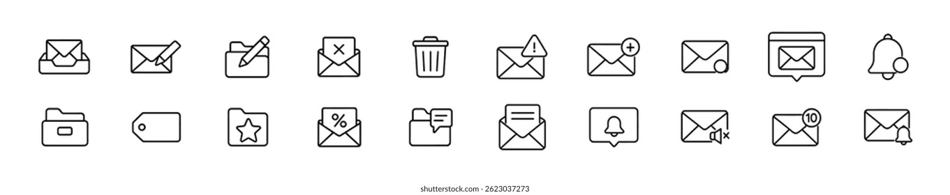 Email, notification icons set. Web, Apps icon. Vector icons