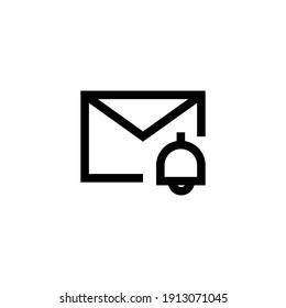 Icono de símbolo de notificación de correo electrónico en estilo de esquema. Símbolos de mensajes y correos electrónicos con condiciones. Vector