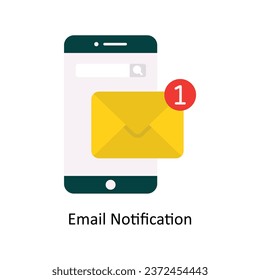 Email Notification vector Flat Icon Design illustration. Symbol on White background EPS 10 File 