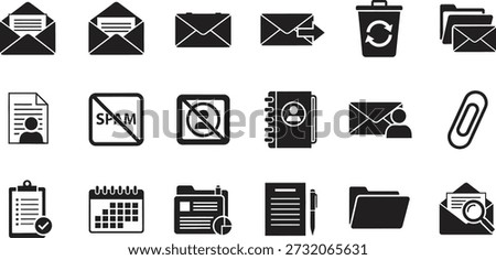Email and Office Icons Set